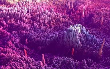 alien landscape background