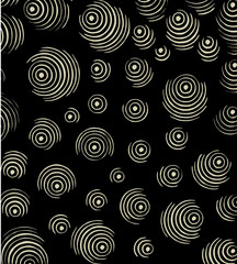 mixed concentric circles background in beige and black