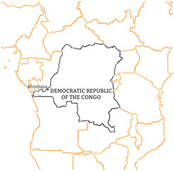 Democratic Republic of the Congo sketch map
