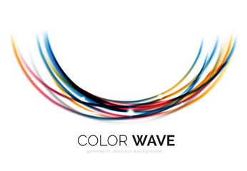 Abstract color wave design element