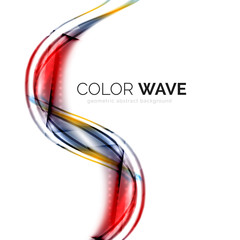 Abstract color wave design element