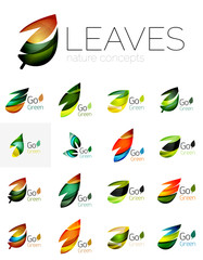 Leaf logo set