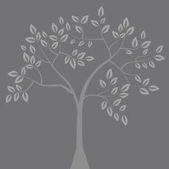 Tree with leaves for your design
