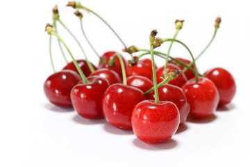 Japanese perfect ripe cherry in white #2