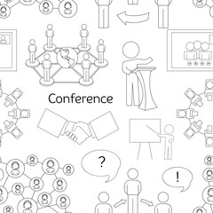 Conference icons pattern