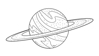 Planet Saturn Doodle © airdone