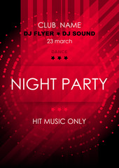 Vertical red music background with lines, mosaic and place for text.  