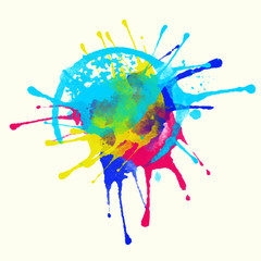 Colorful watercolor splash - 112510054
