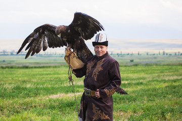 Golden eagle. Hunting
