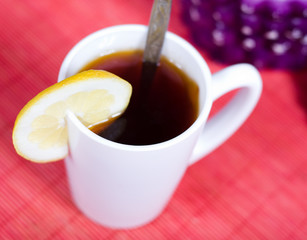 cup with black tea