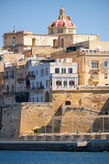 Fototapeta premium The view of Senglea peninsula, Malta.
