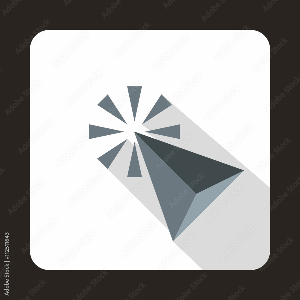 Poster click cursor arrows icon, flat style