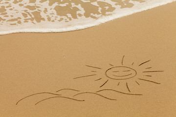 Drawing in the sand