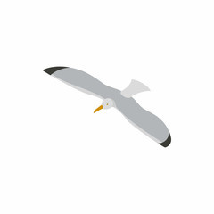 Obraz premium Seagull icon, isometric 3d style