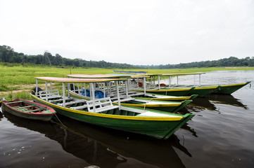 Obraz premium excursion boats on river water
