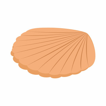 Pearl shell icon, isometric 3d style