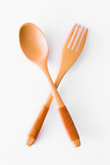 Wooden spoon and fork.