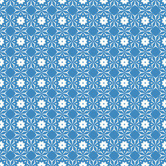 Seamless color pattern with abstract geometric design. Retro Wallpaper. Vintage seamless pattern. White and blue ornament.