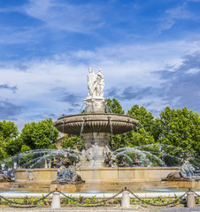 Fototapeta na wymiar The Fontaine de la Rotonde fountain
