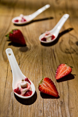 Mascarpone cream and strawberries