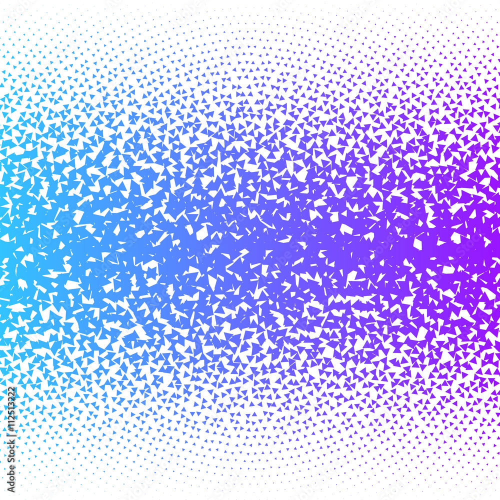 Poster abstract colorful halftone dots triangle horizontal vector illustration