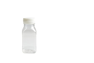 Plastic bottle of water isolated on white background. Clipping path