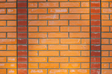 Brick wall background with two stripes