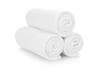 Rolled up white towels