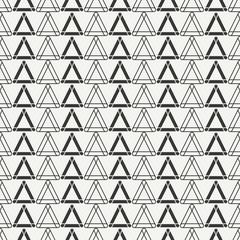 Geometric line monochrome abstract hipster seamless pattern with triangle. Wrapping paper. Scrapbook paper. Tiling. Vector illustration. Background. Graphic texture for your design, wallpaper.