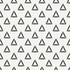 Geometric line monochrome abstract hipster seamless pattern with triangle. Wrapping paper. Scrapbook paper. Tiling. Vector illustration. Background. Graphic texture for your design, wallpaper.