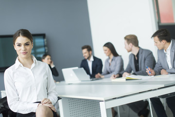 People working in the office