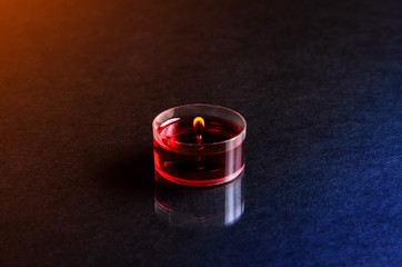 Candle light in black backgrond