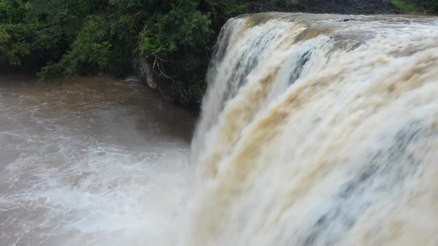 Mena Creek Falls in Paronella Park in Queenland Australia.