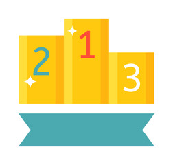 Winners podium vector illustration.