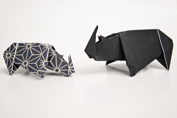 Fototapeta premium Origami rhinoceros