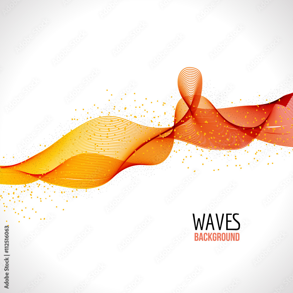 Poster abstract colorful wave design background. vector abstract wave template.