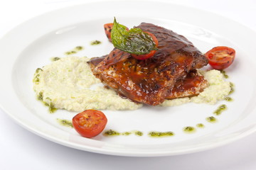 CARP with mashed potatoes