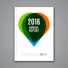 Business cover booklet. Flyer design template. Colorful brochure layout. Annual report design