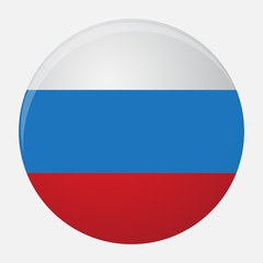 Russia flag icon flat