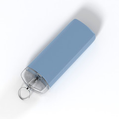 USB flash drive isolated on white background with shadow. 3D illustration