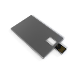 USB flash drive isolated on white background with shadow. 3D illustration