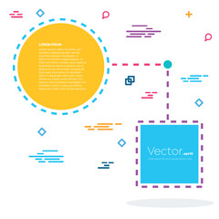 Abstract concept vector empty speech square quote text bubble. For web and mobile app isolated on background, illustration template design, creative presentation, business infographic social media