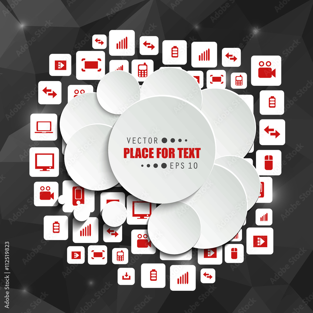 Aufkleber abstract creative concept vector empty speech bubbles. for web and mobile applications isolated on b