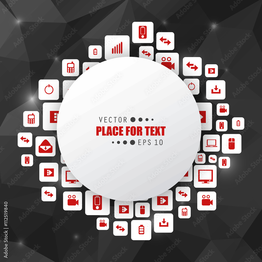 Fototapete abstract creative concept vector empty speech bubbles. for web and mobile applications isolated on b