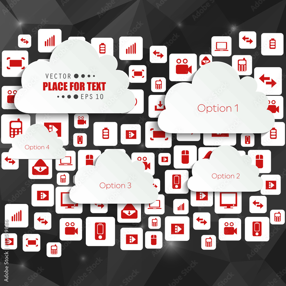 Fototapete abstract creative concept vector empty speech bubbles. for web and mobile applications isolated on b