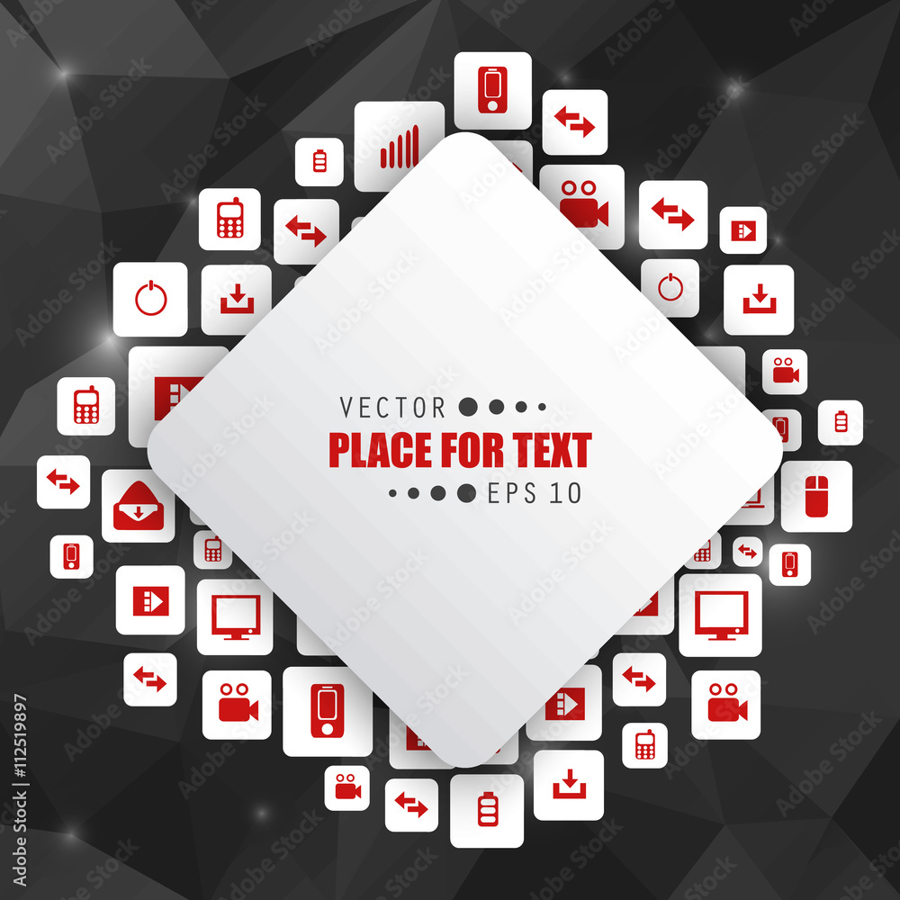 Fototapete abstract creative concept vector empty speech bubbles. for web and mobile applications isolated on b