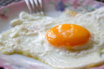 fried egg on a plate