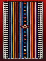 A Joyful Colors Asymmetric Design Traditional Rug - obrazy, fototapety, plakaty