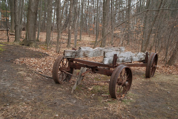 Fototapeta na wymiar Old abandoned carriage.