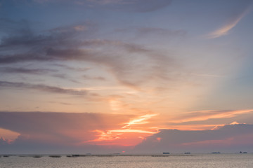 Beautiful landscape seascape sunset
